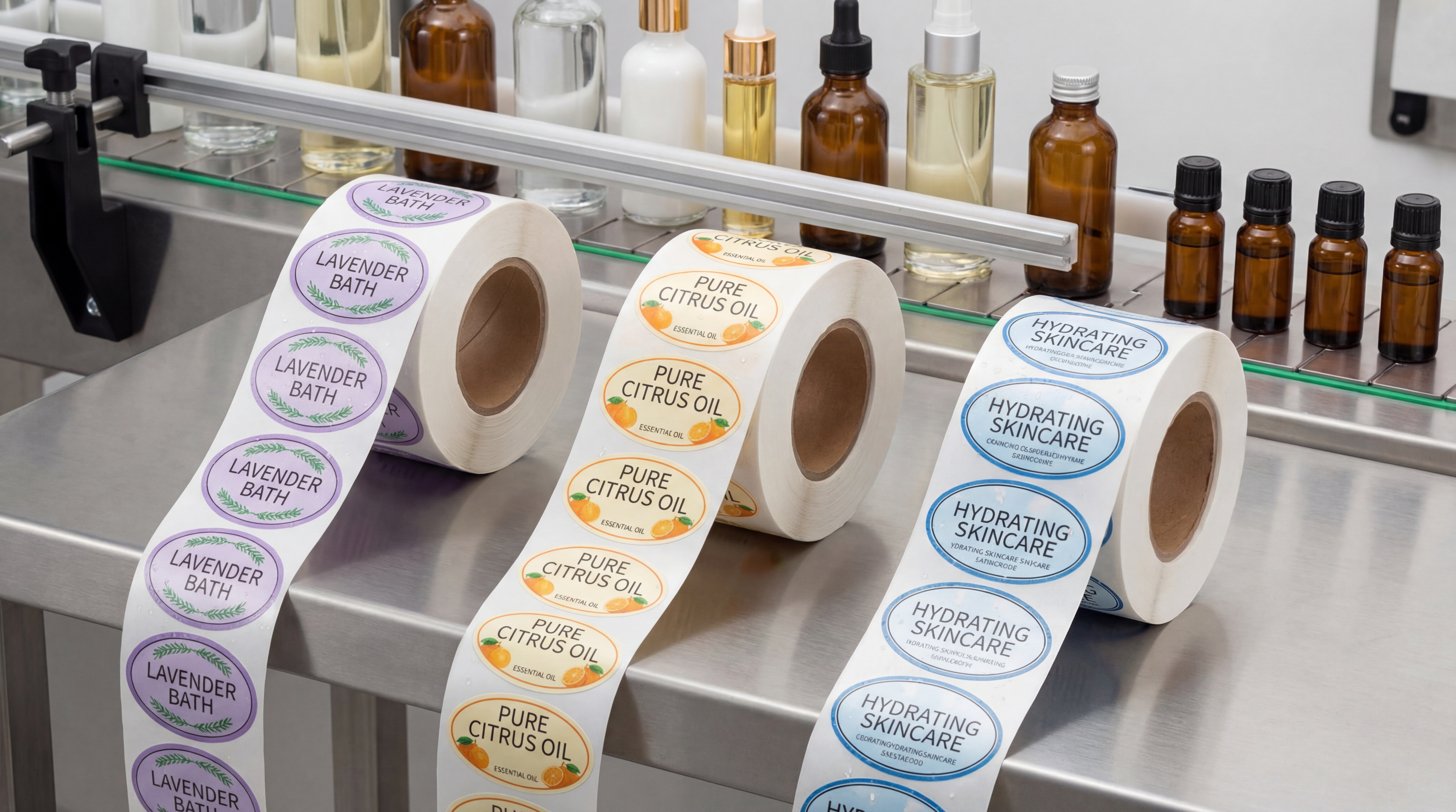 Oval Waterproof Roll Labels