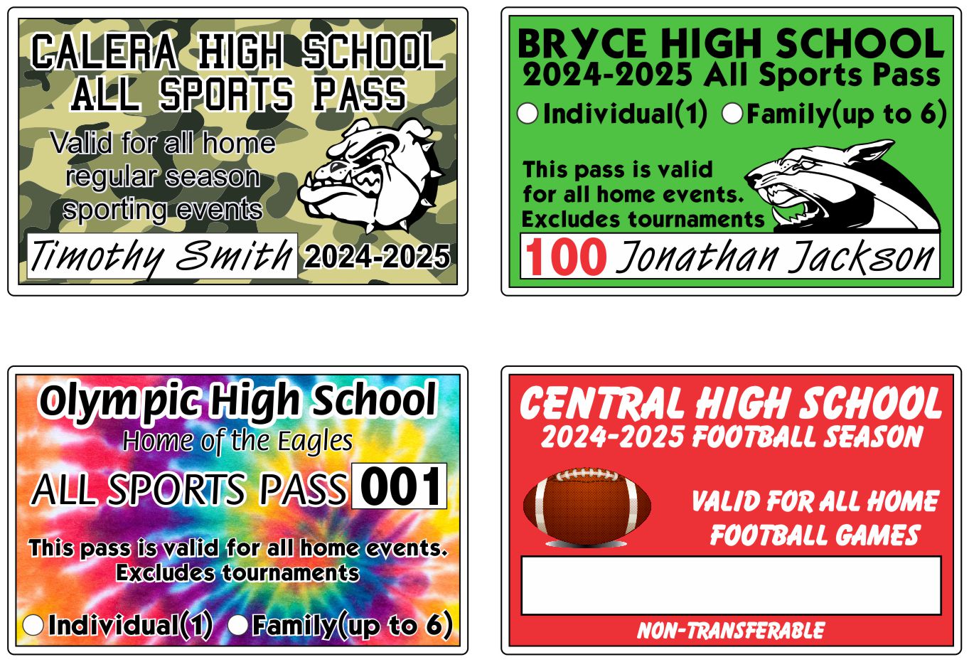 Custom Sport Passes for Schools | K-12 | K12 Parking Permits