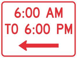 Custom Times of Day Plaque Sign R8-3hP reflective parking sign