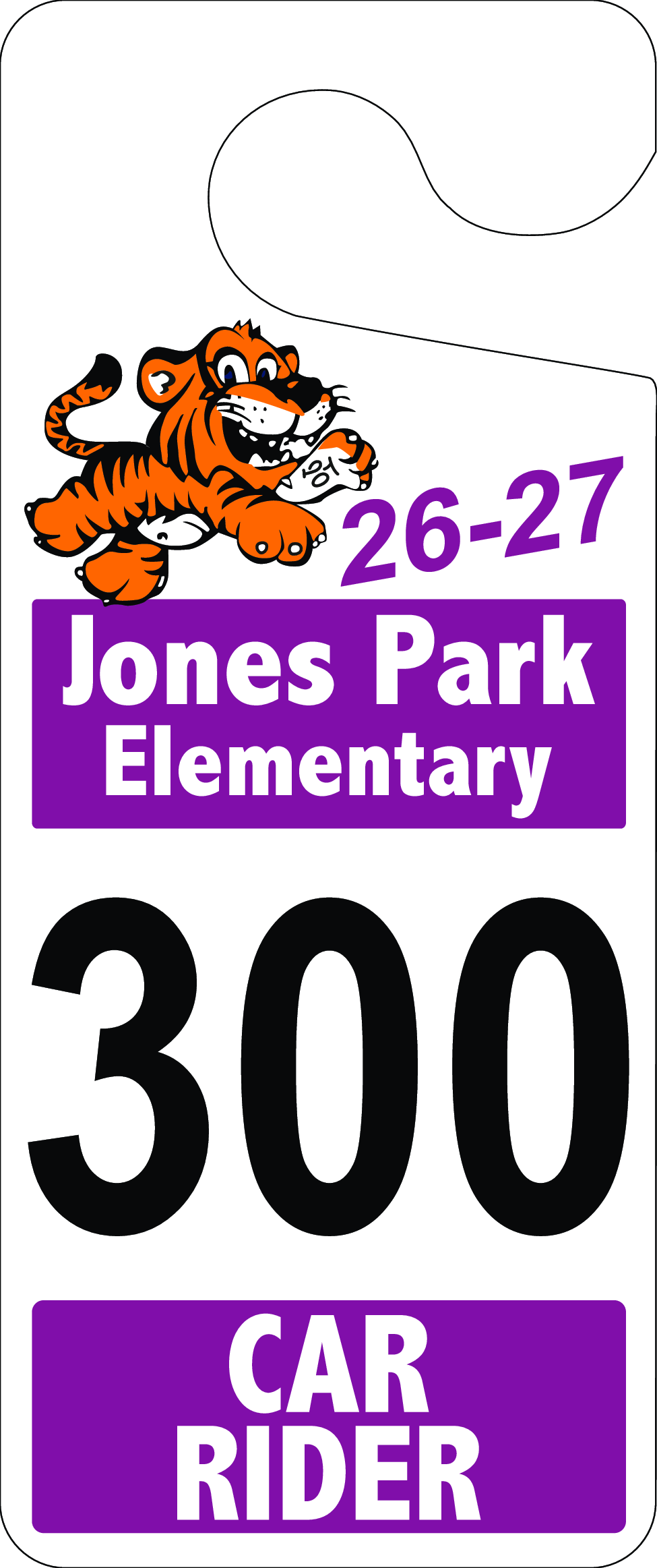Customizable Car Rider Sign Custom Car Rider Passes for Schools | K12 Parking Permits