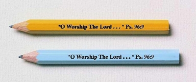 Pencil-Pew-O Worship The Lord (Psalm 96:9) (Assorted Colors) (Pack Of 144) | SHOPtheWORD