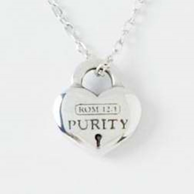 Necklace-Purity Lock w/18" Cable Chain (Sterling Silver) | SHOPtheWORD