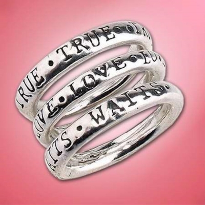 Ring-True Love Waits-Stackable (Sterling Silver) (Size 8) | SHOPtheWORD