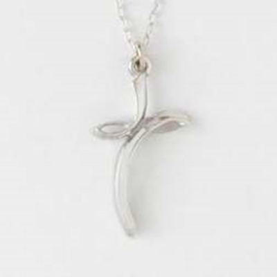 Necklace-Ribbon Cross W/18" Chain (Sterling Silver) | SHOPtheWORD