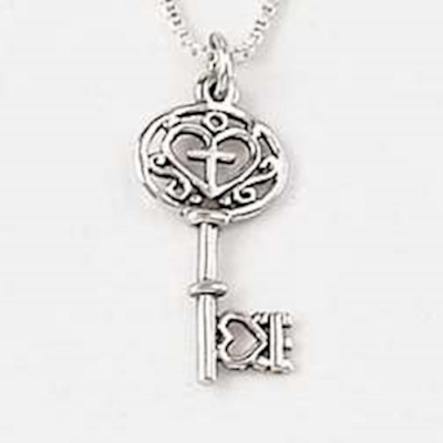 Necklace-Filigree Key w/18" Chain (Sterling Silver) | SHOPtheWORD