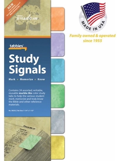 Bible Tab-Study Signals-Marble Like Colors | SHOPtheWORD