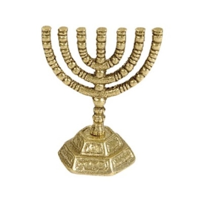 Menorah-Decorative Mini (7 Branched) (3")-Silver | SHOPtheWORD