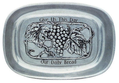 Tray-Our Daily Bread-Vineyard-Pewter | SHOPtheWORD
