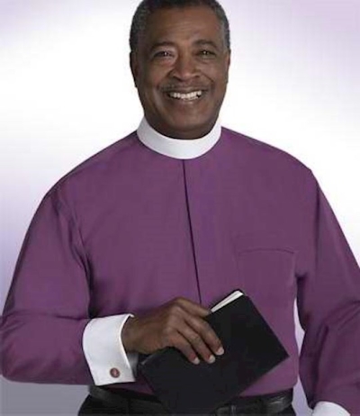 Clerical Shirt-Long Sleeve Banded Collar & French Cuff-16.5x36/37-Purple | SHOPtheWORD