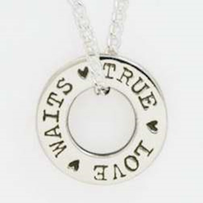 Necklace-True Love Waits-Washer On 18" Chain (Sterling Silver) | SHOPtheWORD