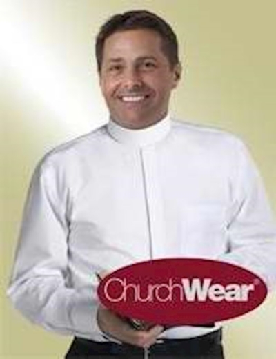 Clerical Shirt-Long Sleeve Banded Collar & French Cuff-17X36/37-White | SHOPtheWORD