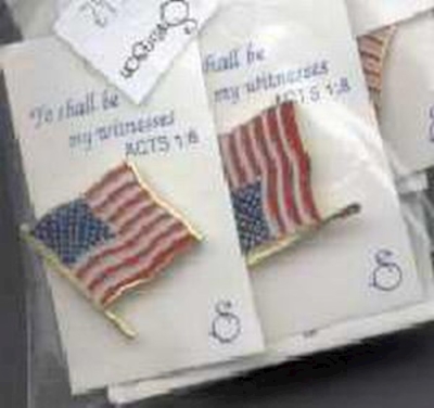 Lapel Pin-American Flag-Metal (Pack Of 6) | SHOPtheWORD
