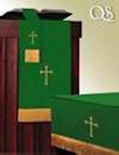 Communion-Table Runner-Viva-Reversible-Hunter/Purple w/Latin Cross | SHOPtheWORD