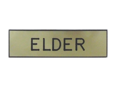 Badge-Elder-Pin W/Safety Catch-Gold/Black | SHOPtheWORD