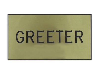 Badge-Greeter-Magnetic-Gold/Black | SHOPtheWORD