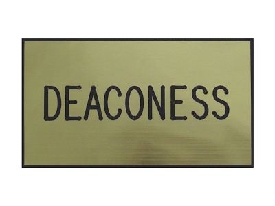 Badge-Deaconess-Clip Back-Gold/Black | SHOPtheWORD