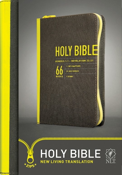 NLT Zips Bible-Canvas Cover w/Yellow Zipper | SHOPtheWORD