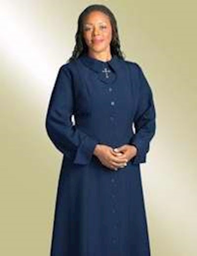 Church Dress-French Cuff Sleeve-HF663-Navy | SHOPtheWORD