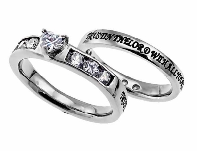 Ring-Princess Solitaire (Heart)-Trust-Sz 8 | SHOPtheWORD