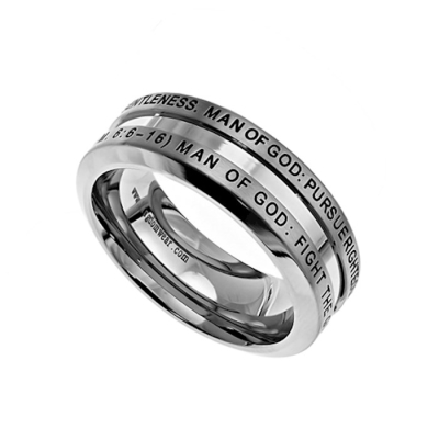 Ring-Industrial-Man Of God (Mens)-Sz 8 | SHOPtheWORD