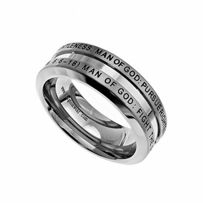 Ring-Industrial-Man Of God (Mens)-Sz 12 | SHOPtheWORD