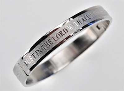 Bracelet-Bangle-Trust (Prov 3:5) (7") | SHOPtheWORD