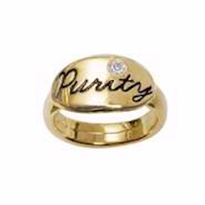 Ring-Purity w/Cubic Zirconia (Ladies) (Sz 6)-Rhodium Plated | SHOPtheWORD