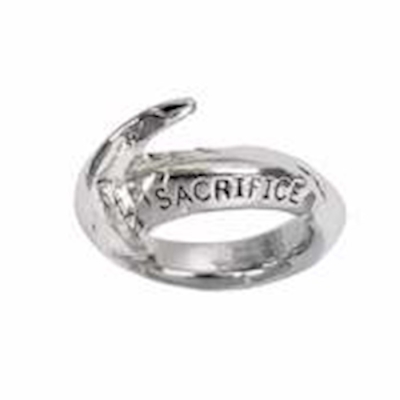 Ring-Sacrifice Nail (Mens) (Sz 9)-Rhodium Plated | SHOPtheWORD
