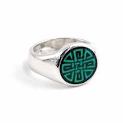 Ring-Purity w/Celtic Design (Mens) (Sz 9)-Rhodium Plated | SHOPtheWORD