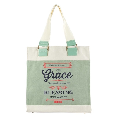 Tote Bag-Retro Blessings/Grace | SHOPtheWORD