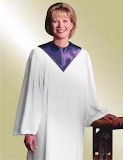 Choir Robe-Tempo-Open Sleeve-C54/CT033-White | SHOPtheWORD