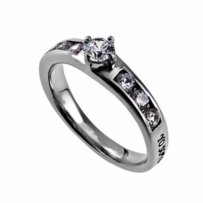 Span-Ring-Princess Solitaire-Beloved (Womens)-Sz 6 | SHOPtheWORD