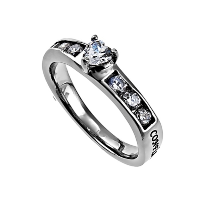 Span-Ring-Princess Solitaire-Trust (Womens)-Sz 5 | SHOPtheWORD
