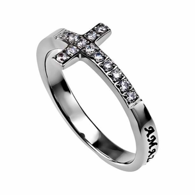 Ring-Sideways Cross-Amazing Grace-Sz 8 | SHOPtheWORD