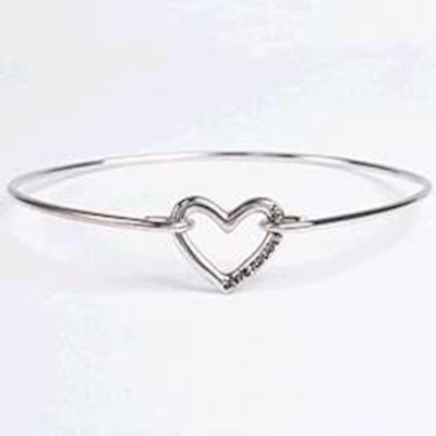 Bracelet-Love Never Fails-Rhodium Plated SilverTone | SHOPtheWORD