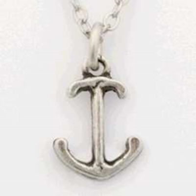 Necklace-Cross Anchor On 18" Cable Chain (Pewter) | SHOPtheWORD