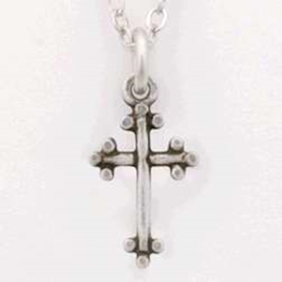 Necklace-Cross Three Tipped w/18" Cable Chain-Gold Plated | SHOPtheWORD