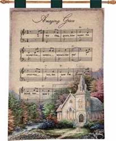 Wall Hanging-Amazing Grace w/Music (26" x 36") | SHOPtheWORD