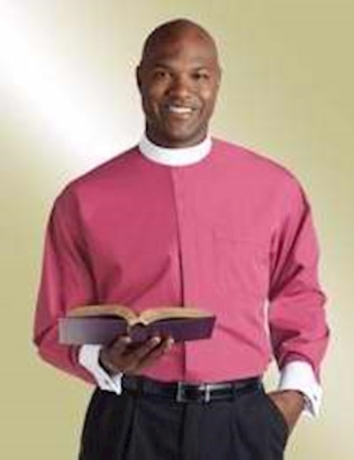 Clerical Shirt-Long Sleeve Banded Collar & French Cuff-19x34/35-Fuchsia | SHOPtheWORD