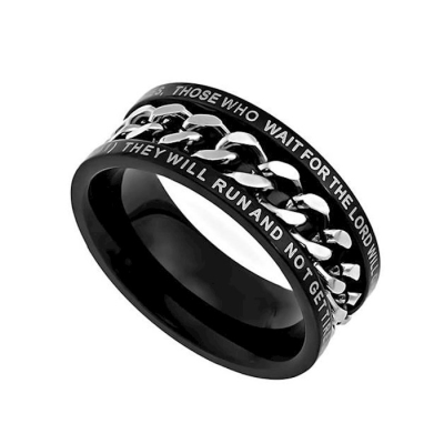 Ring-Black Chain-Strength (Mens)-Sz 14 | SHOPtheWORD