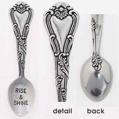 Spoon-Rise & Shine Teaspoon-Pewter | SHOPtheWORD