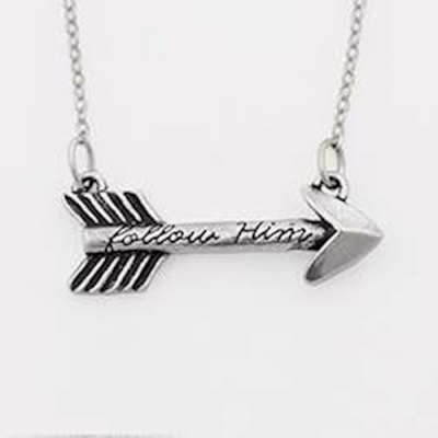Necklace-Follow Him Arrow w/18" Cable Chain-Pewter | SHOPtheWORD