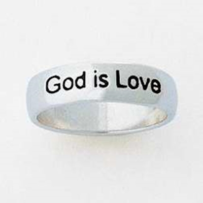 Ring-God Is Love (Ladies) (Sterling Silver) (Size 9) | SHOPtheWORD