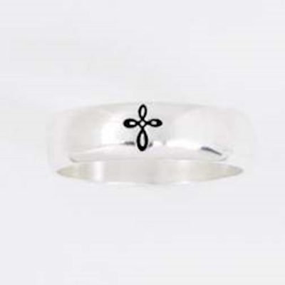 Ring-Woven Cross (Ladies) (Sterling Silver) (Size 5) | SHOPtheWORD
