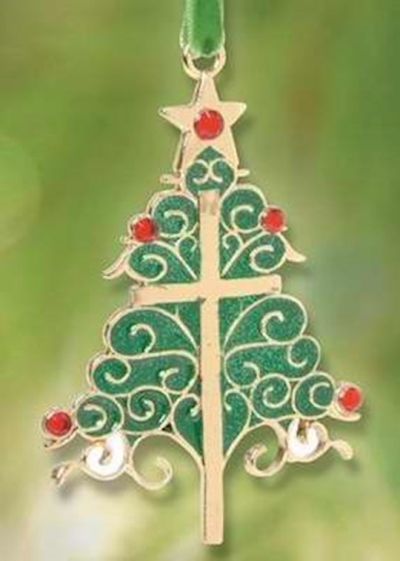 Ornament-Tree w/Cross (2.25") | SHOPtheWORD