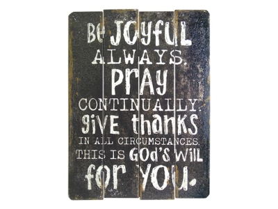 Wall Sign-Be Joyful-Wood Slat (12 x 16) | SHOPtheWORD