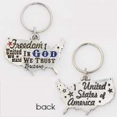 Key Chain-U.S.A. /United We Stand-Pewter | SHOPtheWORD