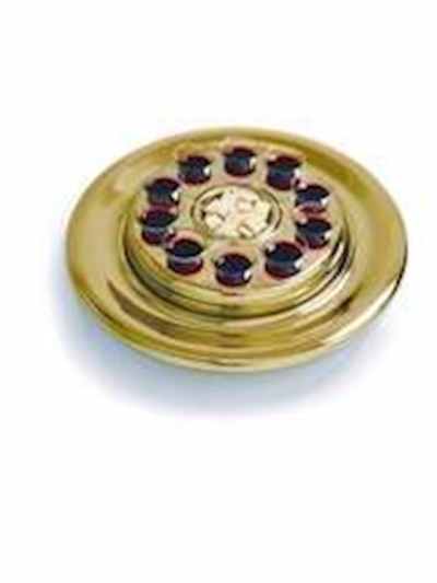 Communion-RemembranceWare-BrassTone Bread Plate Insert For Small Group Communion | SHOPtheWORD