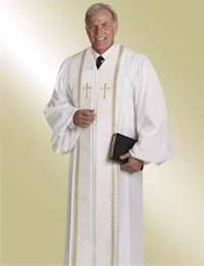 Clergy Robe-RT Wesley-H94/HM513-White | SHOPtheWORD