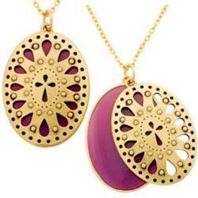 Necklace-Cut Out Oval w/Cross w/30" Chain-Gold Plated | SHOPtheWORD